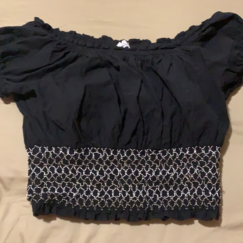 Cotton on black off the shoulder top